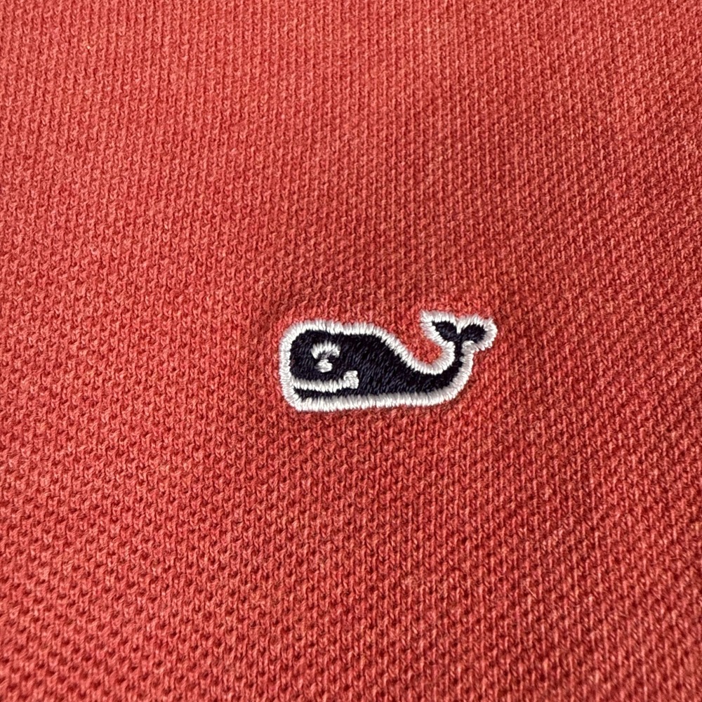 Vineyard Vines Long Sleeve Whale Polo Shirt Youth XL Red Classic Fit Casual - Picture 2 of 6
